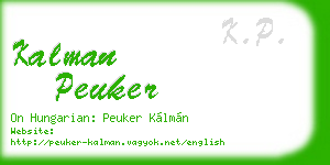 kalman peuker business card